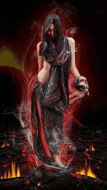 Gif animé gothique femme